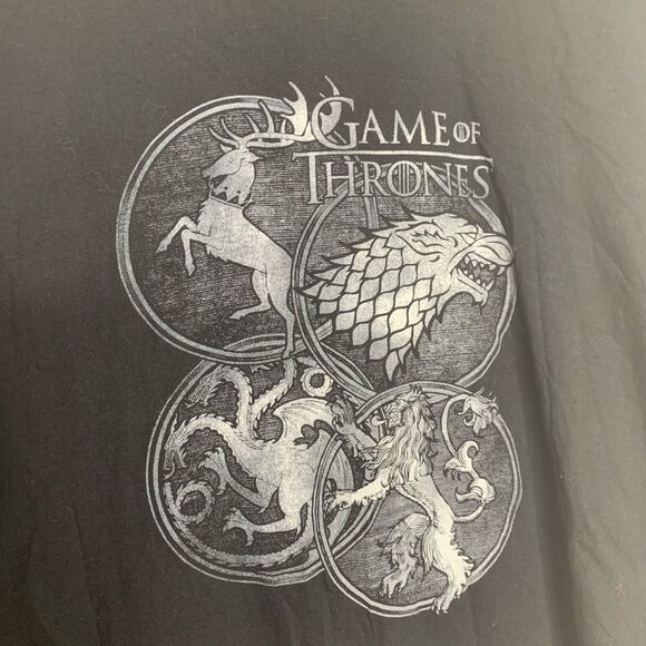 Game of Thrones House Sigil T Shirt Stark 2XL Lannister Targaryen Dragon Graphic - Picture 1 of 5